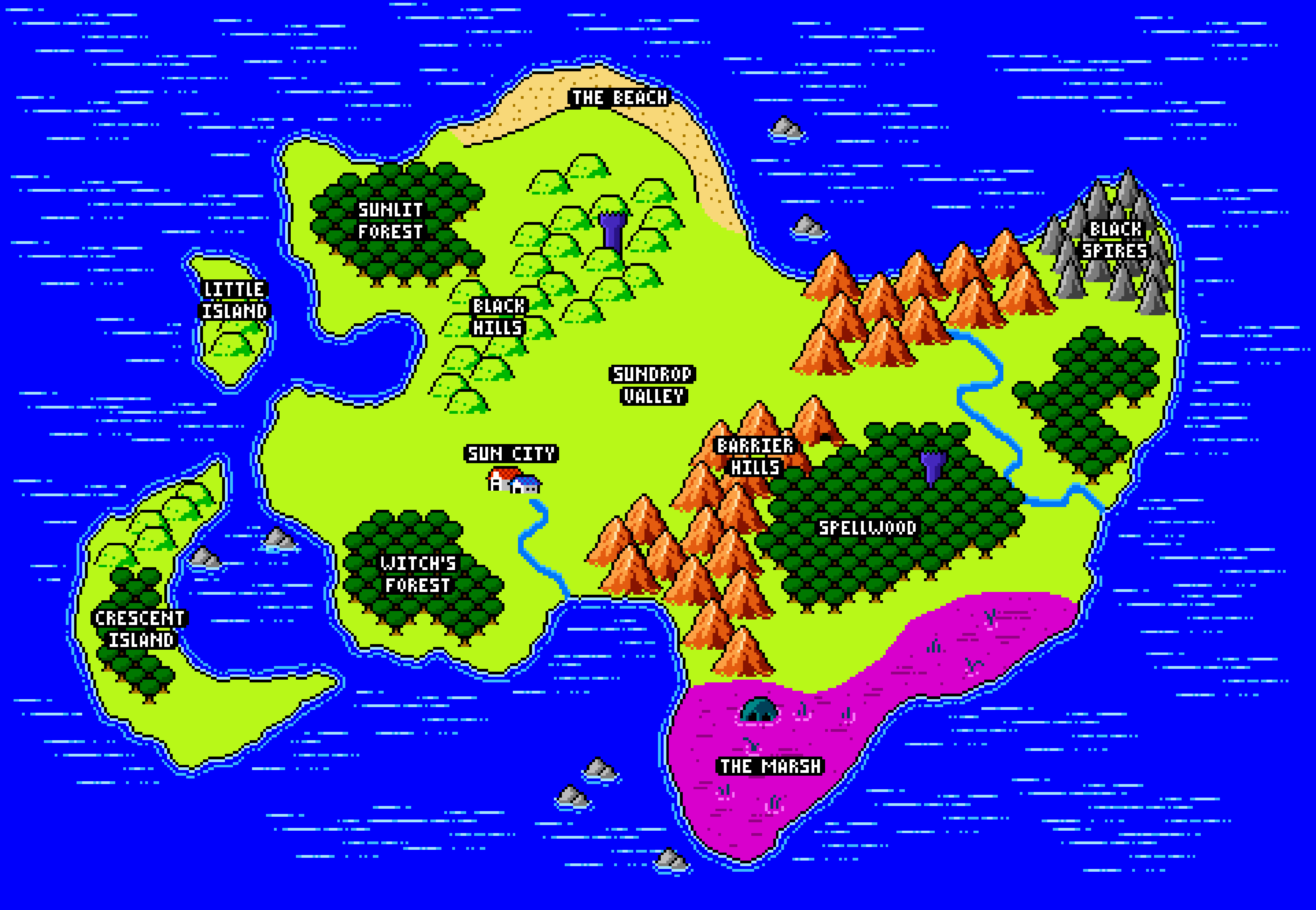 Sundrop Island Map